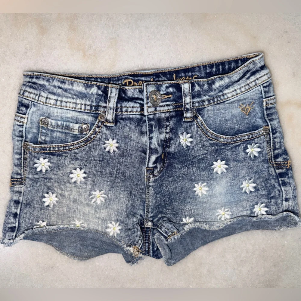 Justice Blue Jean Daisy Shorts Girls 10